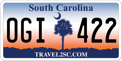 SC license plate OGI422