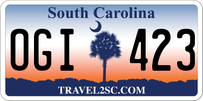SC license plate OGI423