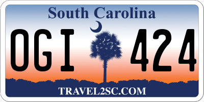 SC license plate OGI424
