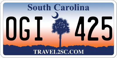 SC license plate OGI425