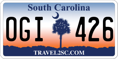 SC license plate OGI426