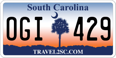 SC license plate OGI429