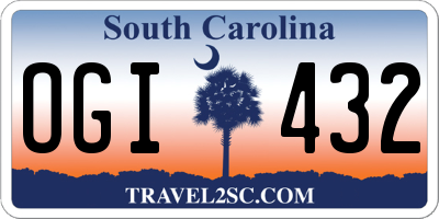SC license plate OGI432