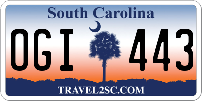 SC license plate OGI443