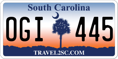 SC license plate OGI445