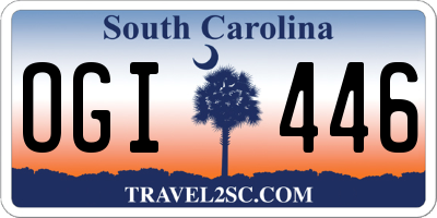 SC license plate OGI446