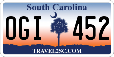 SC license plate OGI452