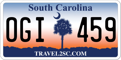 SC license plate OGI459