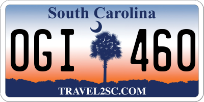 SC license plate OGI460