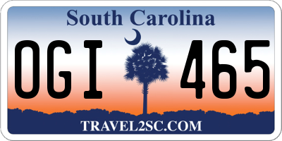 SC license plate OGI465