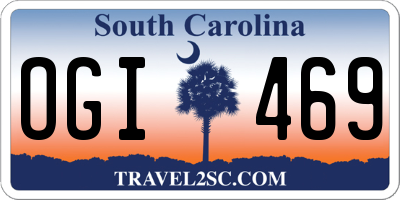 SC license plate OGI469