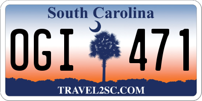 SC license plate OGI471