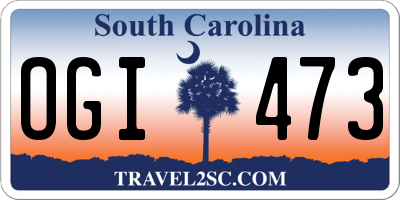 SC license plate OGI473