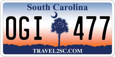 SC license plate OGI477