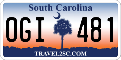 SC license plate OGI481