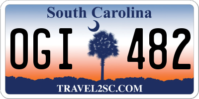 SC license plate OGI482