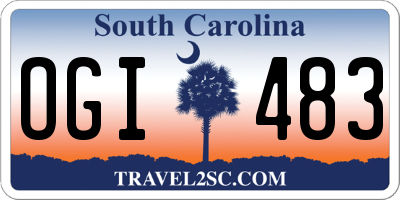 SC license plate OGI483