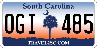 SC license plate OGI485