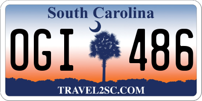 SC license plate OGI486