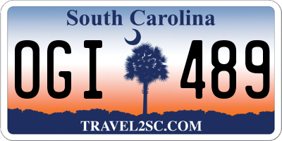 SC license plate OGI489