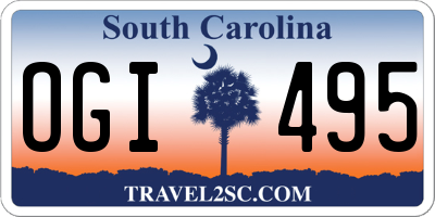 SC license plate OGI495