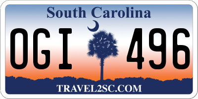 SC license plate OGI496