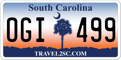 SC license plate OGI499