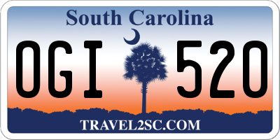 SC license plate OGI520