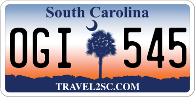 SC license plate OGI545