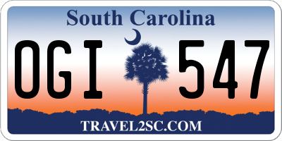 SC license plate OGI547
