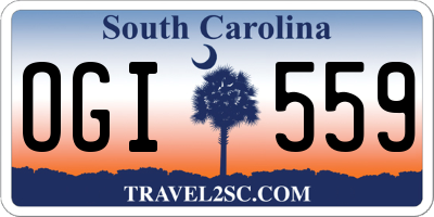 SC license plate OGI559
