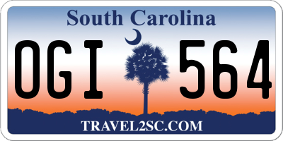 SC license plate OGI564