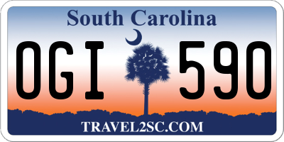 SC license plate OGI590