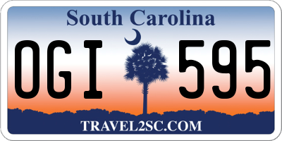SC license plate OGI595