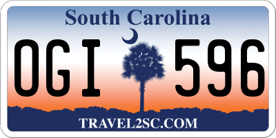 SC license plate OGI596