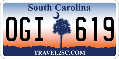 SC license plate OGI619