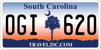 SC license plate OGI620