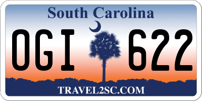 SC license plate OGI622
