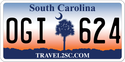 SC license plate OGI624