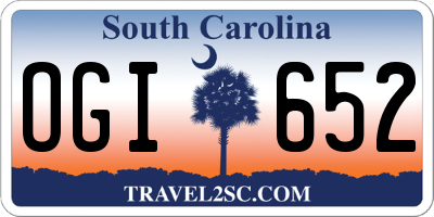 SC license plate OGI652