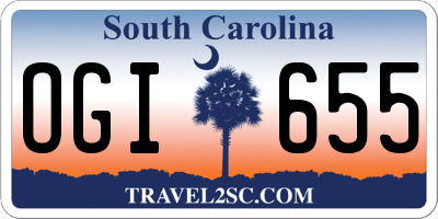SC license plate OGI655