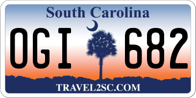 SC license plate OGI682