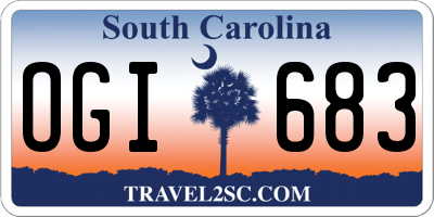 SC license plate OGI683