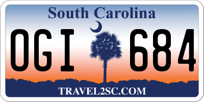 SC license plate OGI684