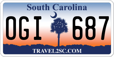 SC license plate OGI687