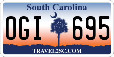 SC license plate OGI695