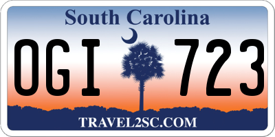 SC license plate OGI723