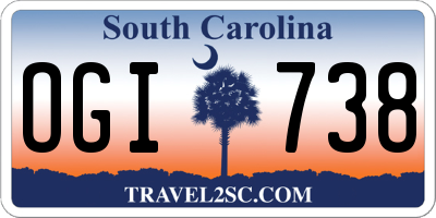 SC license plate OGI738