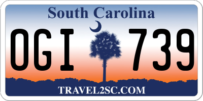 SC license plate OGI739