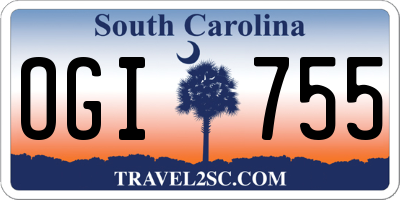 SC license plate OGI755